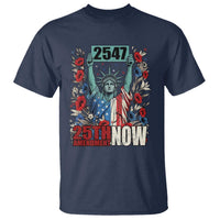 25th Amendment Now 2547 T Shirt Statue of Liberty Floral Political Statement Graphic