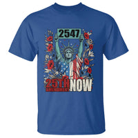 25th Amendment Now 2547 T Shirt Statue of Liberty Floral Political Statement Graphic