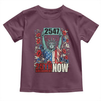 25th Amendment Now 2547 Toddler T Shirt Statue of Liberty Floral Political Statement Graphic
