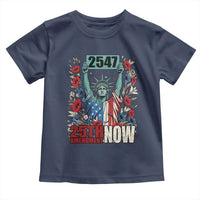 25th Amendment Now 2547 Toddler T Shirt Statue of Liberty Floral Political Statement Graphic