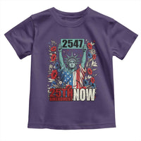 25th Amendment Now 2547 Toddler T Shirt Statue of Liberty Floral Political Statement Graphic