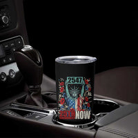 25th Amendment Now 2547 Tumbler Cup Statue of Liberty Floral Political Statement Graphic