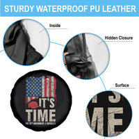 It's Time The 25th Amendment Spare Tire Cover Article II Red Hat Distressed American Flag Graphic