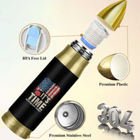 It's Time The 25th Amendment Bullet Tumbler Article II Red Hat Distressed American Flag Graphic