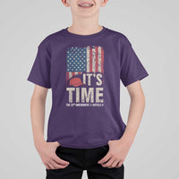 It's Time The 25th Amendment T Shirt For Kid Article II Red Hat Distressed American Flag Graphic