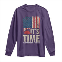 It's Time The 25th Amendment Long Sleeve Shirt Article II Red Hat Distressed American Flag Graphic
