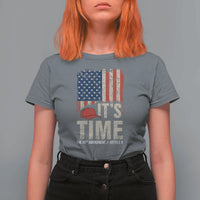 It's Time The 25th Amendment T Shirt For Women Article II Red Hat Distressed American Flag Graphic