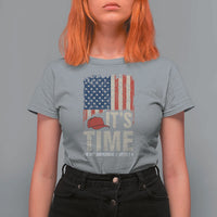 It's Time The 25th Amendment T Shirt For Women Article II Red Hat Distressed American Flag Graphic