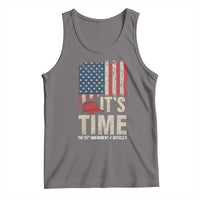 It's Time The 25th Amendment Tank Top Article II Red Hat Distressed American Flag Graphic