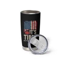 It's Time The 25th Amendment Tumbler Cup Article II Red Hat Distressed American Flag Graphic