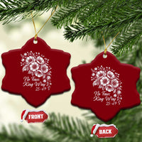 No Faux King Way 25 47 Ceramic Ornament Floral Bouquet Resist Authoritarian 25th Amendment