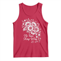 No Faux King Way 25 47 Tank Top Floral Bouquet Resist Authoritarian 25th Amendment