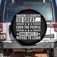 Patriotic American Pride Typography Graphic Spare Tire Cover Imagine A Country So Great Sarcasm