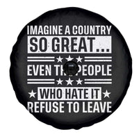 Patriotic American Pride Typography Graphic Spare Tire Cover Imagine A Country So Great Sarcasm