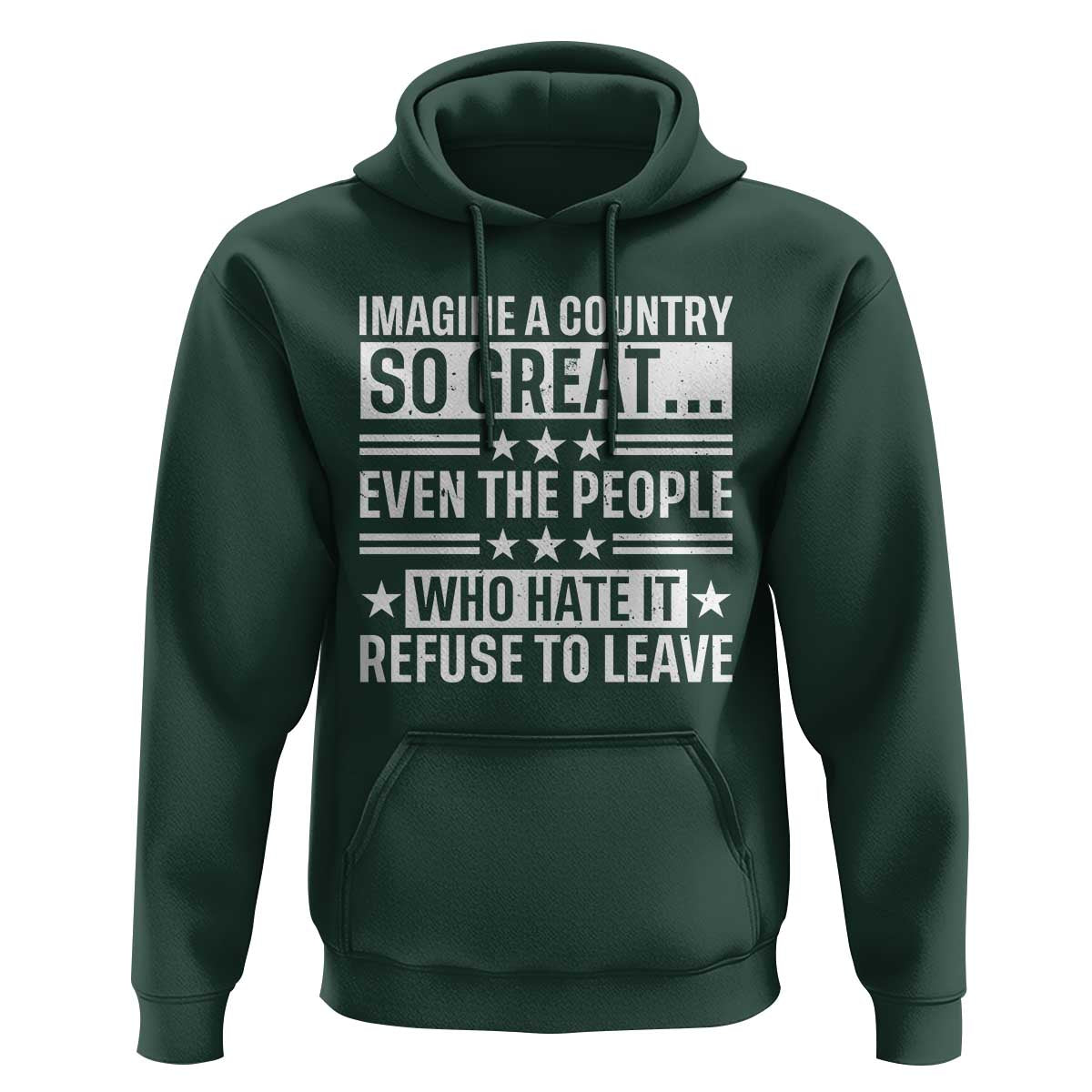 Patriotic American Pride Typography Graphic Hoodie Imagine A Country So Great Sarcasm