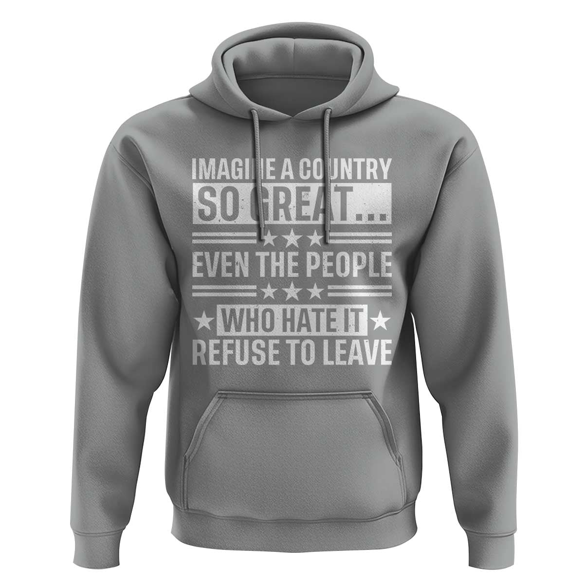 Patriotic American Pride Typography Graphic Hoodie Imagine A Country So Great Sarcasm