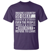 Patriotic American Pride Typography Graphic T Shirt Imagine A Country So Great Sarcasm