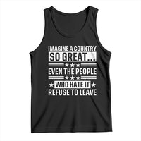 Patriotic American Pride Typography Graphic Tank Top Imagine A Country So Great Sarcasm