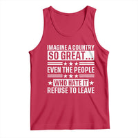 Patriotic American Pride Typography Graphic Tank Top Imagine A Country So Great Sarcasm