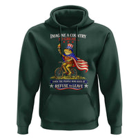 Proud American Humor Patriotic Frog On Bicycle Graphic Hoodie Imagine A Country So Great Pride