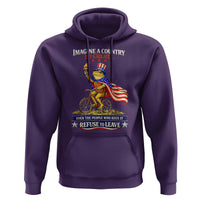 Proud American Humor Patriotic Frog On Bicycle Graphic Hoodie Imagine A Country So Great Pride