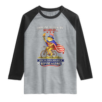 Proud American Humor Patriotic Frog On Bicycle Graphic Raglan Shirt Imagine A Country So Great Pride