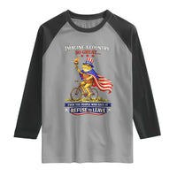 Proud American Humor Patriotic Frog On Bicycle Graphic Raglan Shirt Imagine A Country So Great Pride