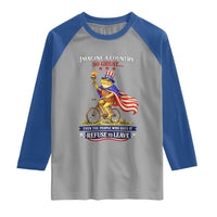 Proud American Humor Patriotic Frog On Bicycle Graphic Raglan Shirt Imagine A Country So Great Pride