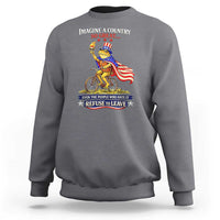 Proud American Humor Patriotic Frog On Bicycle Graphic Sweatshirt Imagine A Country So Great Pride