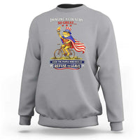 Proud American Humor Patriotic Frog On Bicycle Graphic Sweatshirt Imagine A Country So Great Pride