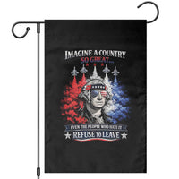 Patriotic George Washington Sunglasses and Fighter Jets Garden Flag Imagine A Country So Great Pride