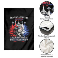 Patriotic George Washington Sunglasses and Fighter Jets Garden Flag Imagine A Country So Great Pride