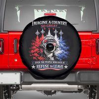Patriotic George Washington Sunglasses and Fighter Jets Spare Tire Cover Imagine A Country So Great Pride
