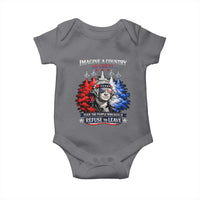 Patriotic George Washington Sunglasses and Fighter Jets Baby Onesie Imagine A Country So Great Pride