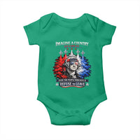 Patriotic George Washington Sunglasses and Fighter Jets Baby Onesie Imagine A Country So Great Pride