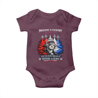 Patriotic George Washington Sunglasses and Fighter Jets Baby Onesie Imagine A Country So Great Pride