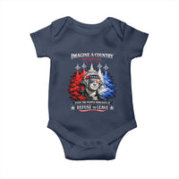 Patriotic George Washington Sunglasses and Fighter Jets Baby Onesie Imagine A Country So Great Pride
