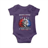 Patriotic George Washington Sunglasses and Fighter Jets Baby Onesie Imagine A Country So Great Pride