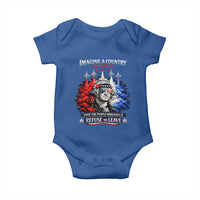 Patriotic George Washington Sunglasses and Fighter Jets Baby Onesie Imagine A Country So Great Pride
