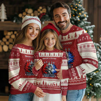 Patriotic George Washington Sunglasses and Fighter Jets Ugly Christmas Sweater Imagine A Country So Great Pride