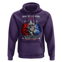 Patriotic George Washington Sunglasses and Fighter Jets Hoodie Imagine A Country So Great Pride