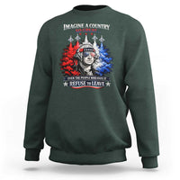 Patriotic George Washington Sunglasses and Fighter Jets Sweatshirt Imagine A Country So Great Pride