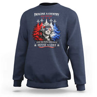 Patriotic George Washington Sunglasses and Fighter Jets Sweatshirt Imagine A Country So Great Pride