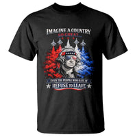 Patriotic George Washington Sunglasses and Fighter Jets T Shirt Imagine A Country So Great Pride