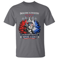 Patriotic George Washington Sunglasses and Fighter Jets T Shirt Imagine A Country So Great Pride