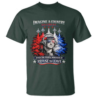 Patriotic George Washington Sunglasses and Fighter Jets T Shirt Imagine A Country So Great Pride
