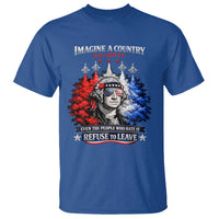 Patriotic George Washington Sunglasses and Fighter Jets T Shirt Imagine A Country So Great Pride