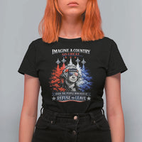 Patriotic George Washington Sunglasses and Fighter Jets T Shirt For Women Imagine A Country So Great Pride