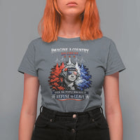 Patriotic George Washington Sunglasses and Fighter Jets T Shirt For Women Imagine A Country So Great Pride