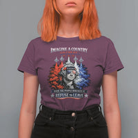 Patriotic George Washington Sunglasses and Fighter Jets T Shirt For Women Imagine A Country So Great Pride